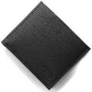 Salvatore Ferragamo Revival Double Gancini Wallet Black Rain NERO